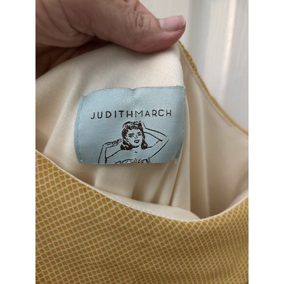 Judith March Dress Yellow Gold One Shoulder XS - Picture 5 of 7